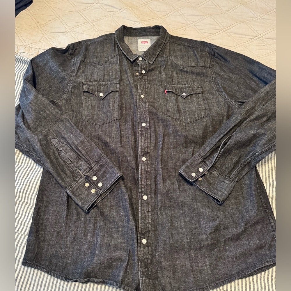 Levi’s Barstow black denim shirt XXXL